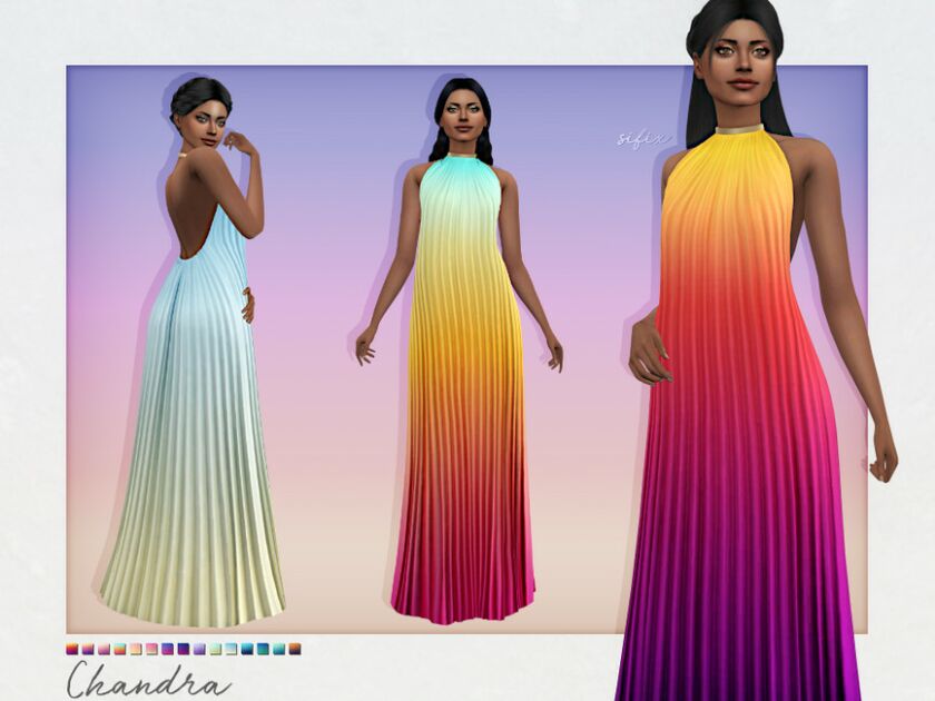 Chandra Dress By Sifix Sims 4 CC