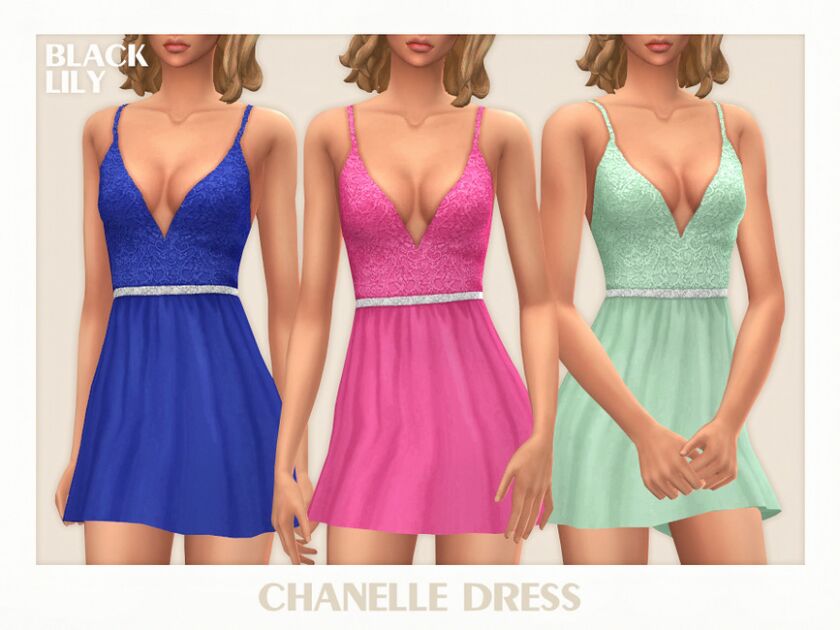 Chanelle Dress Sims 4 CC