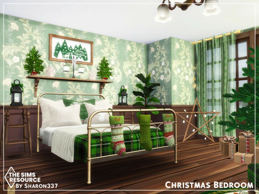 Christmas Bedroom Sims 4 CC