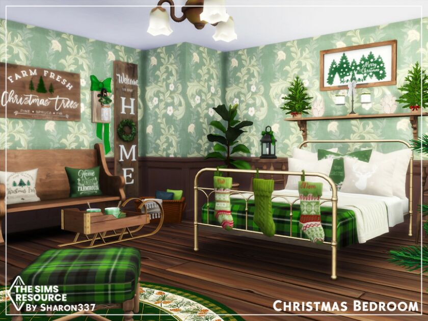 sims 4 cc christmas bedroom tsr cc only by sharon337 2