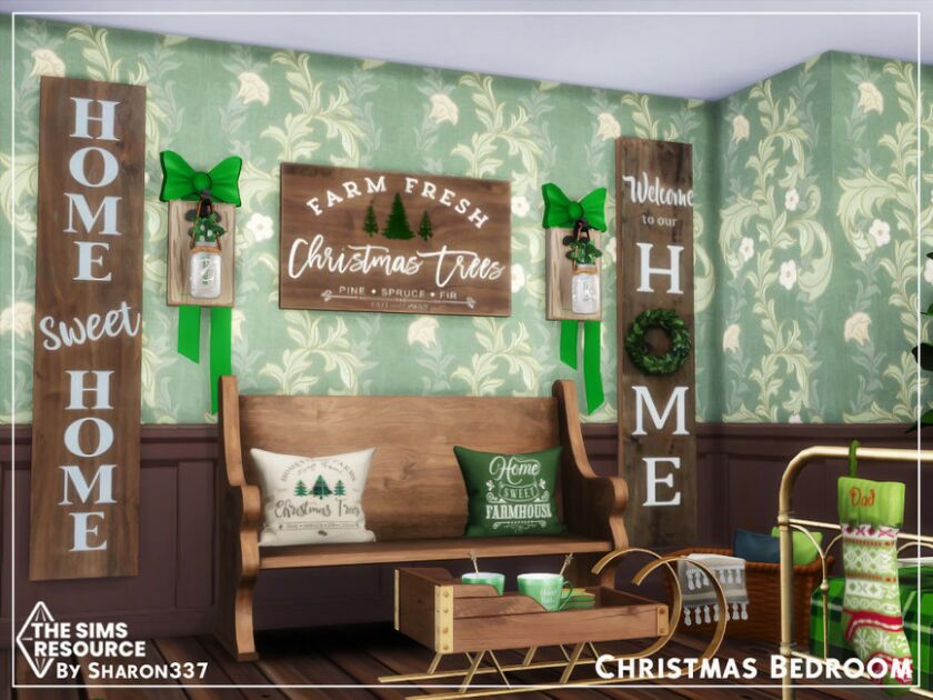 sims 4 cc christmas bedroom tsr cc only by sharon337 3