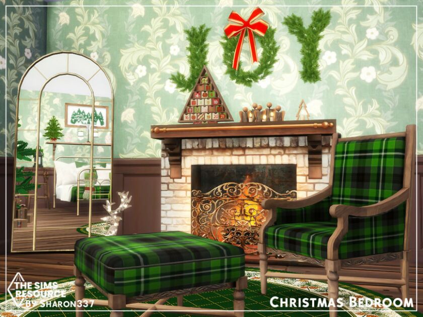 sims 4 cc christmas bedroom tsr cc only by sharon337 5