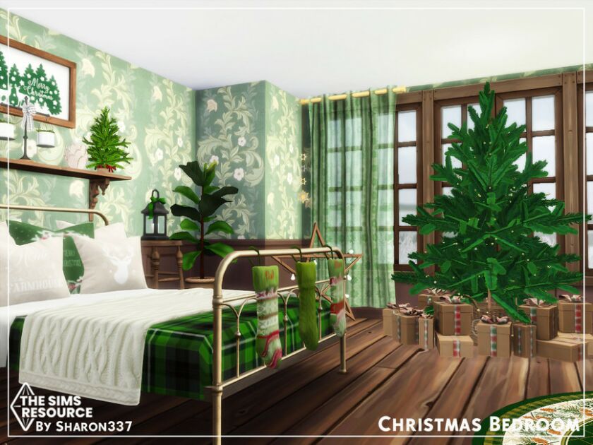 sims 4 cc christmas bedroom tsr cc only by sharon337 6