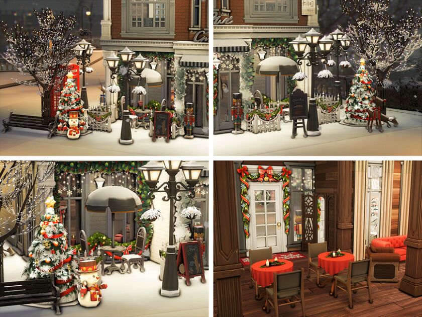 sims 4 cc christmas cafe no cc by xogerardine 2