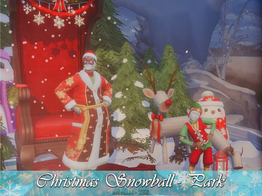 sims 4 cc christmas snowball park no cc by nolcanol 2