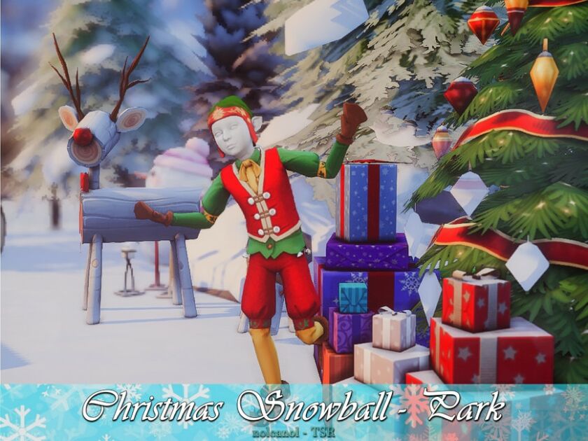 sims 4 cc christmas snowball park no cc by nolcanol 3