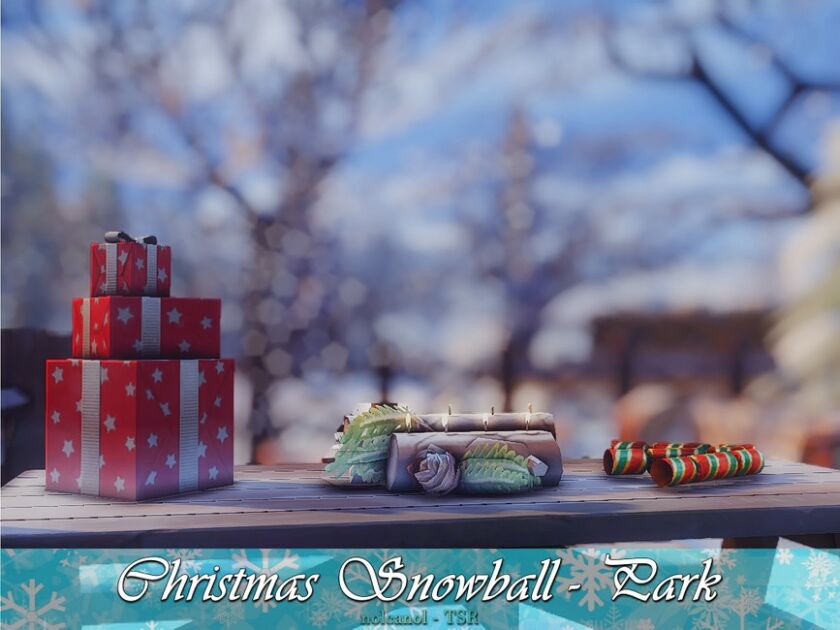 sims 4 cc christmas snowball park no cc by nolcanol 7