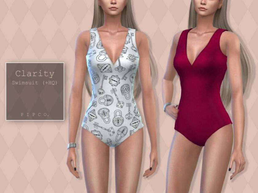 Clarity Swimsuit. By Pipco Sims 4 CC