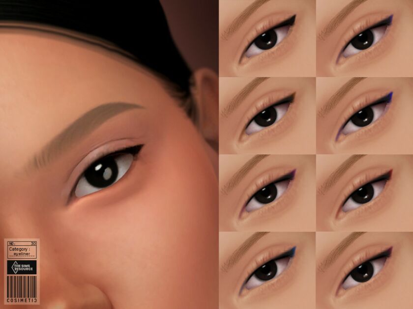 Classic Eyeliner | N30 By Cosimetic Sims 4 CC