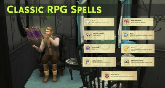 Classic RPG Spells Sims 4 CC