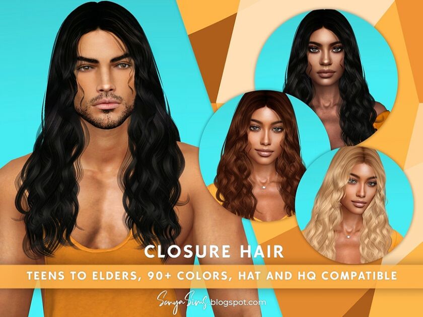 Closure Hair Males By Sonyasimscc Sims 4 CC