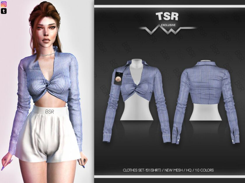 Clothes SET-151 (Shirt) BD530 By Busra-Tr Sims 4 CC