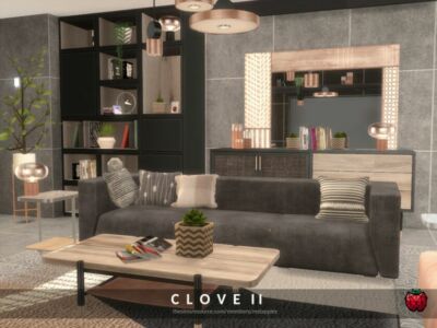 Clove – Living Room By Melapples Sims 4 CC