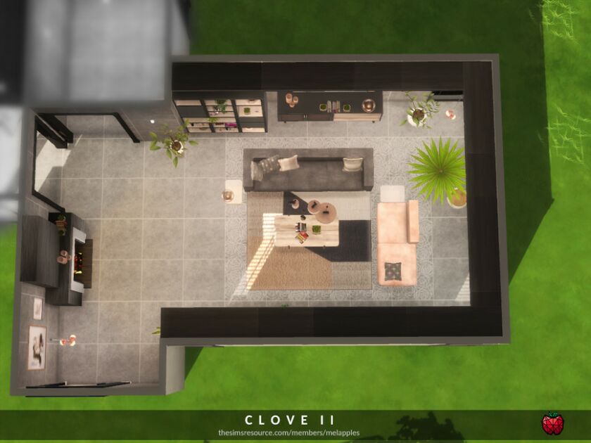 sims 4 cc clove living room by melapples 5