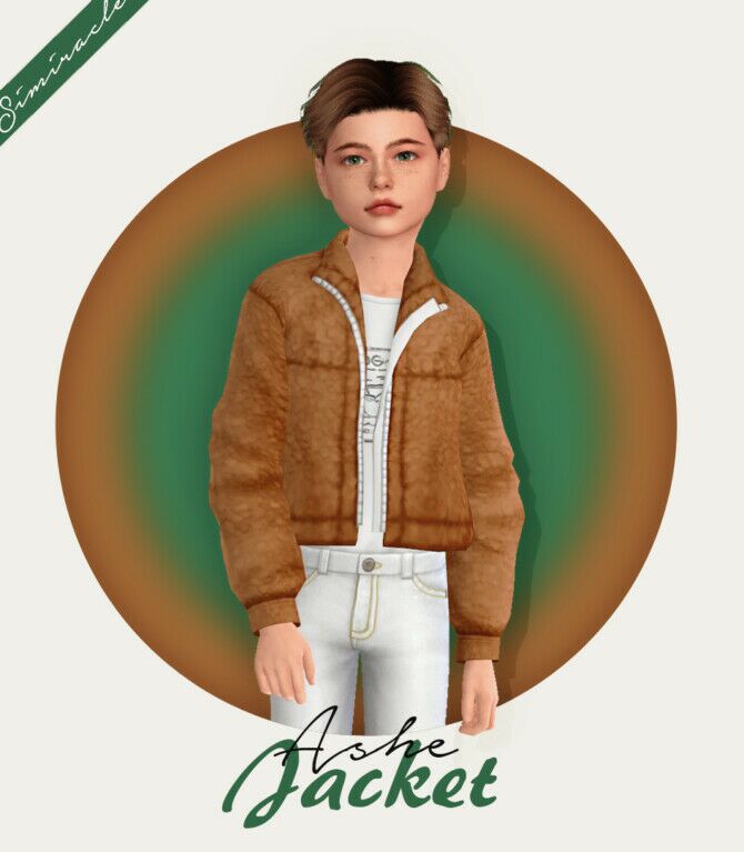 Clumsyalien Ashe Jacket Kids Version Sims 4 CC