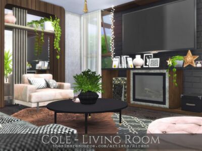 Cole – Living Room – TSR CC Only By Rirann Sims 4 CC