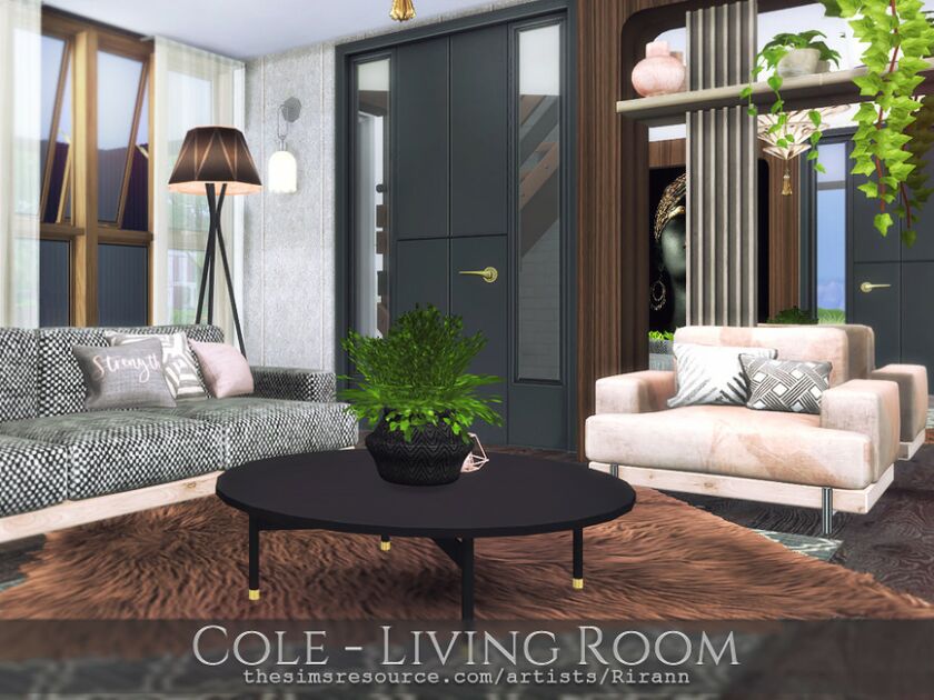 sims 4 cc cole living room tsr cc only by rirann 4