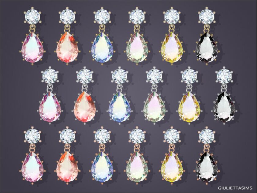 sims 4 cc colette crystal earrings by feyona 2