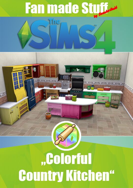 Colorful Country Kitchen Sims 4 CC