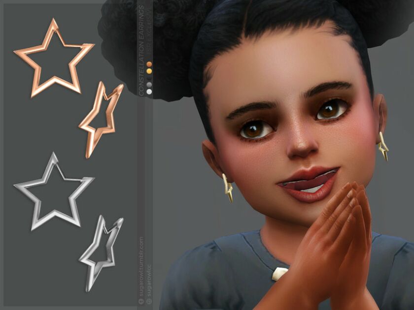 Constellation Earrings | Toddlers Version Sims 4 CC