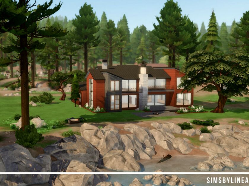 sims 4 cc contemporary lodge by simsbylinea 3