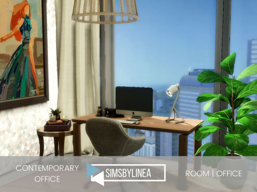 Contemporary Office Sims 4 CC