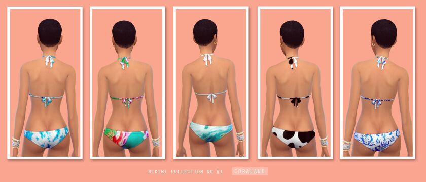 sims 4 cc coraland cow print bikini maxis max style by coraland 3