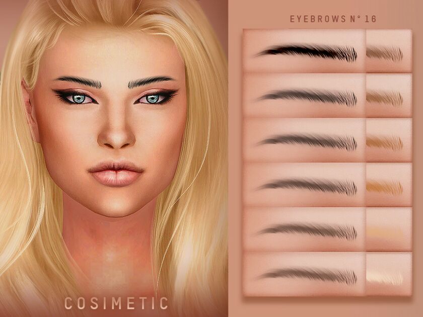 Cosimetic Eyebrows N16 By Cosimetic Sims 4 CC