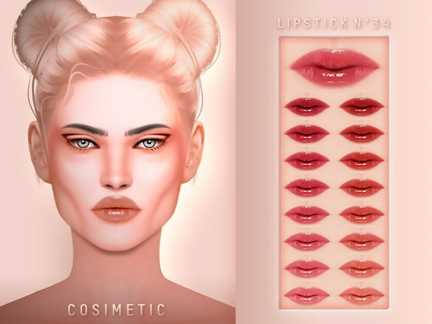 Cosimetic Lipstick N34 By Cosimetic Sims 4 CC