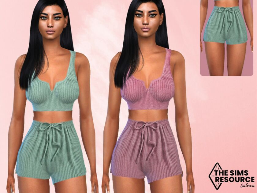 Cotton Sleeping Shorts By Saliwa Sims 4 CC