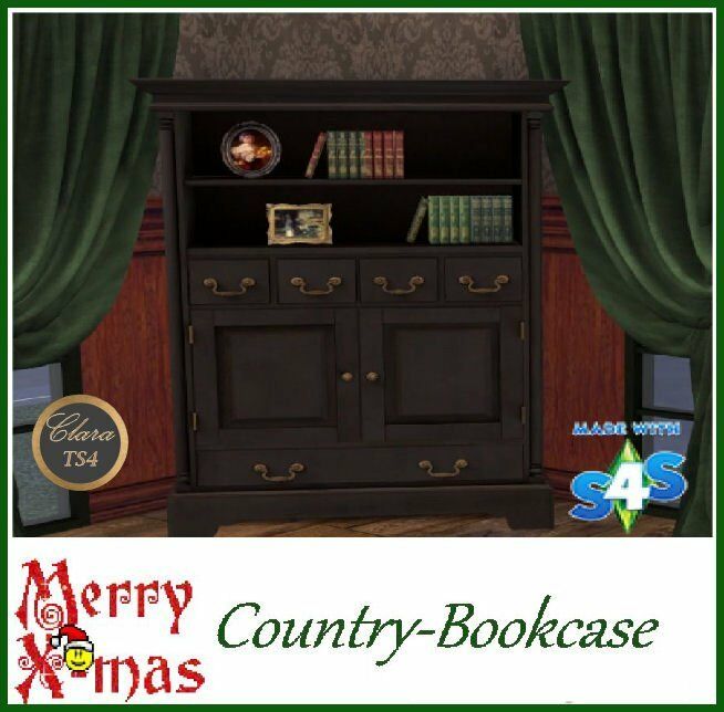 Country Bookcase Sims 4 CC