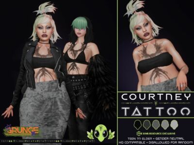 Courtney Tattoo Sims 4 CC