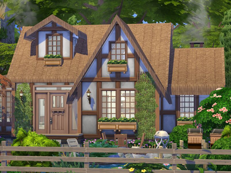 Cozy Country Cottage // NO CC By Flubs79 Sims 4 CC