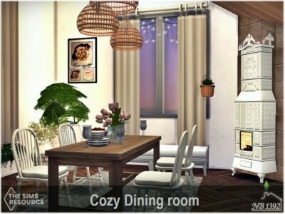 Cozy Dining Room (CC Only TSR) By Nobody1392 Sims 4 CC