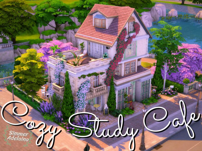 Cozy Study Cafe Sims 4 CC