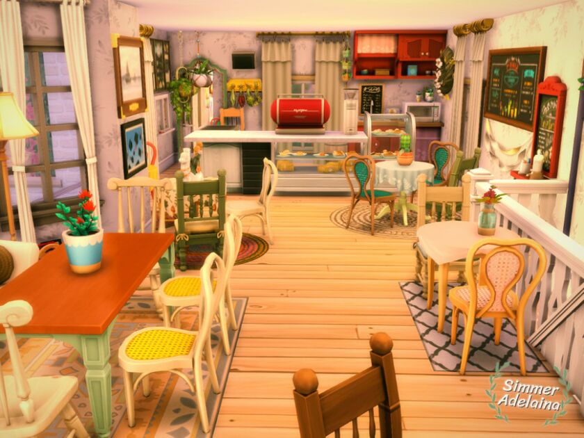 sims 4 cc cozy study cafe 6