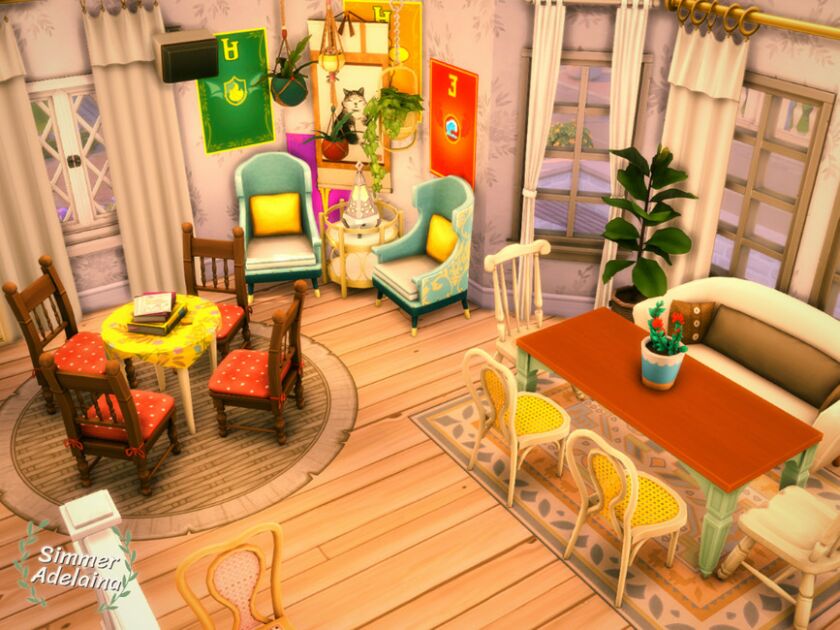 sims 4 cc cozy study cafe 7