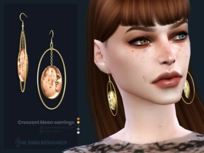 Crescent Moon Earrings Sims 4 CC