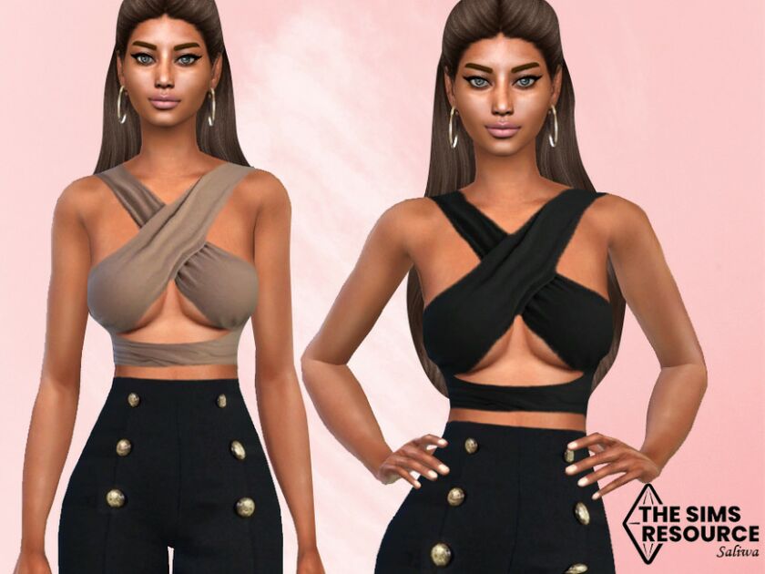 Criss Cross Tops By Saliwa Sims 4 CC