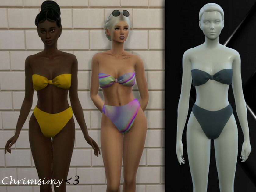 Cross TOP Swimsuit By Chrimsimy Sims 4 CC