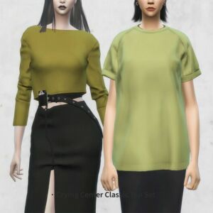 Crying Center Classic TOP SET By Charonlee Sims 4 CC