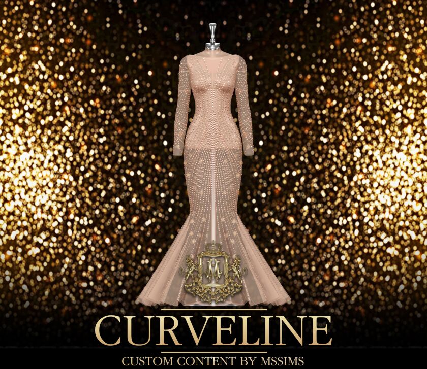 Curveline Gown Sims 4 CC