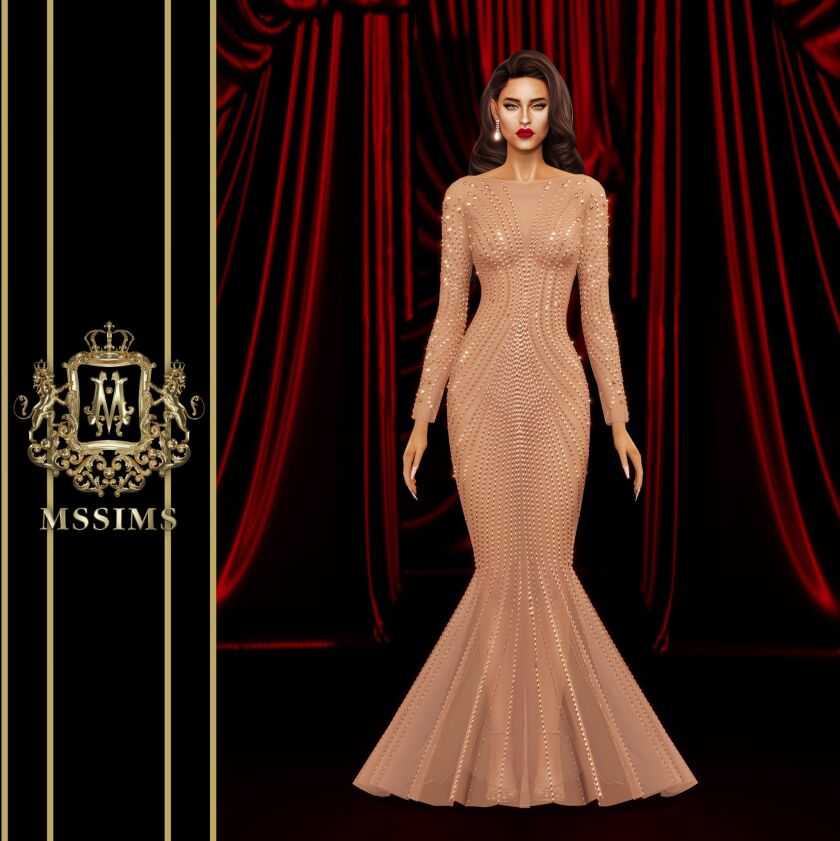 sims 4 cc curveline gown 2