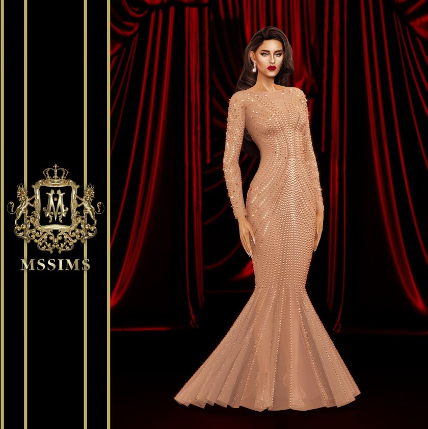 sims 4 cc curveline gown 3