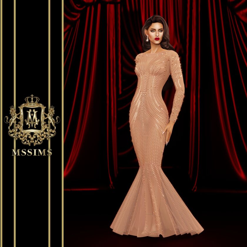 sims 4 cc curveline gown 5