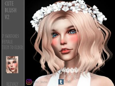 Cute Blush V2 By Reevaly Sims 4 CC