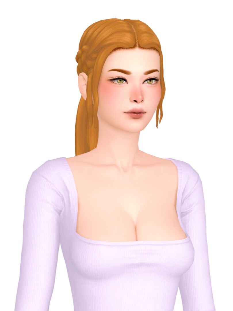 sims 4 cc cute ponytail hairstyles ꕤ 1 suzume hair ꕤ 2 lara 2