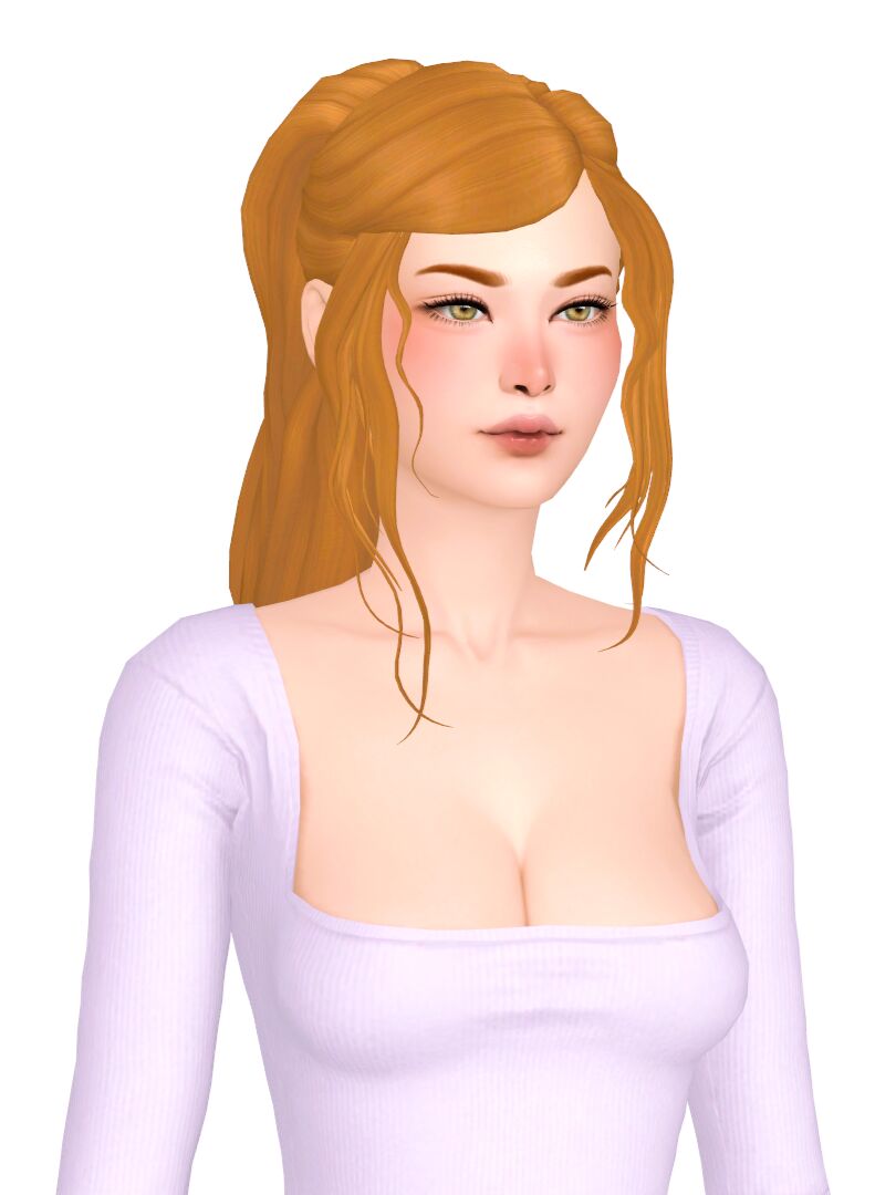 sims 4 cc cute ponytail hairstyles ꕤ 1 suzume hair ꕤ 2 lara 3