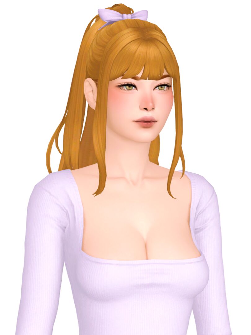 sims 4 cc cute ponytail hairstyles ꕤ 1 suzume hair ꕤ 2 lara 4