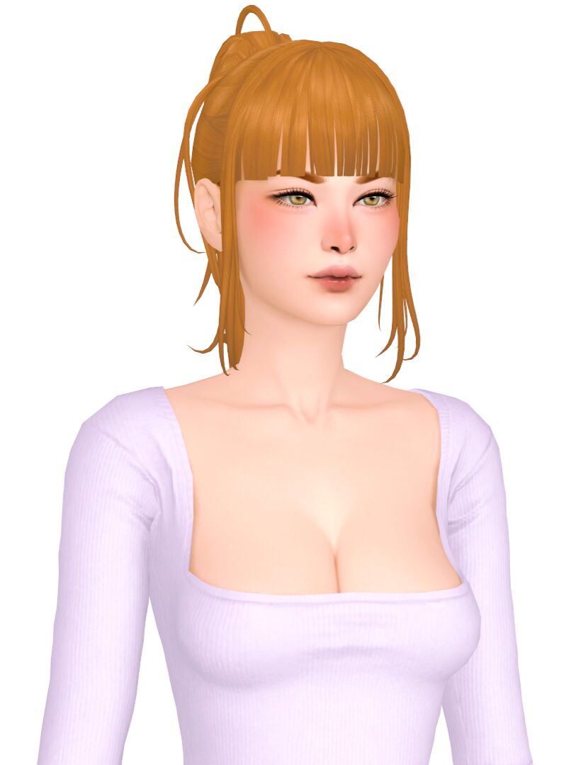 sims 4 cc cute ponytail hairstyles ꕤ 1 suzume hair ꕤ 2 lara 5